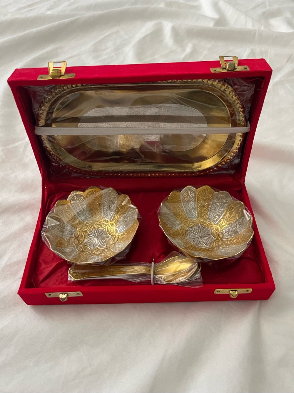 Gold & Silver Decorative Serving Bowl Set